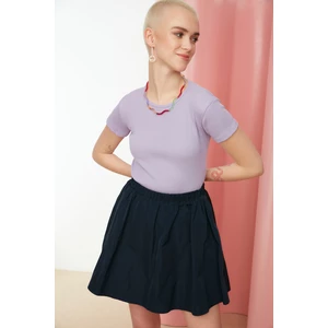 Trendyol Lilac Corduroy Knitted Blouse