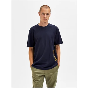 Dark Blue T-Shirt Selected Homme Relax - Men