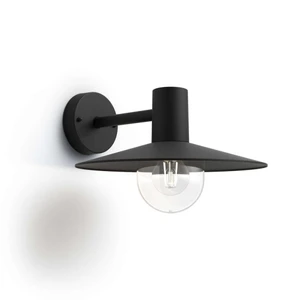 Venkovní nástěnné osvětlení Philips Skua 1738230PN, E27, 42 W, hliník, plast, černá