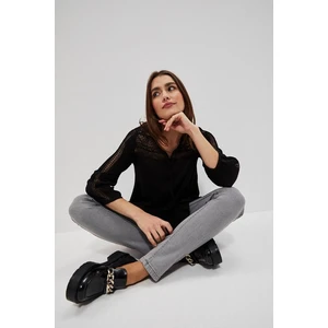 Viscose blouse with fringe