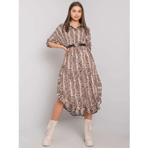 Beige patterned dress from Valdosta OCH BELLA
