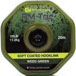 Ridgemonkey návazcová šňůrka rm tec soft coated hooklink 20 m zelená-nosnost 25 lb