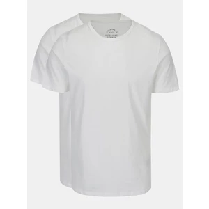 Sada dvou bílých basic triček s krátkým rukávem Jack & Jones Basic - Pánské