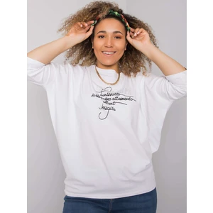 White cotton blouse with a back neckline