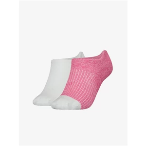 Tommy Hilfiger Sada dvou párů dámských ponožek v bílé a růžové barvě Tommy Hilf - Dámské