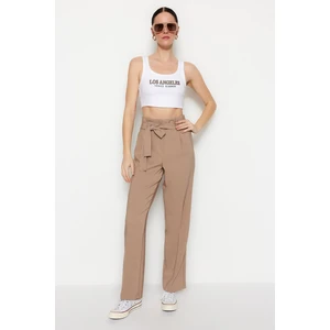 Trendyol Weave Mink Tie Detail Trousers