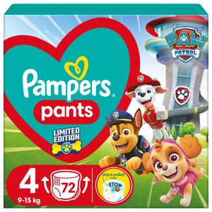 PAMPERS Pleny kalhotkové Active Baby Pants Paw Patrol vel. 4 (9-15 kg) 72 ks