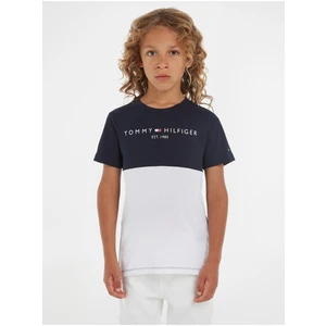 Tommy Hilfiger Boys' T-shirt and Shorts Set in white and dark blue Tommy Hilf - Boys