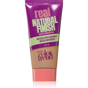 Avon ColorTrend Real Natural Finish ľahký zmatňujúci make-up SPF 20 odtieň Desert Beige 30 ml