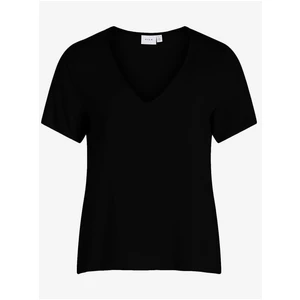 Black Womens Basic T-Shirt VILA Paya - Women