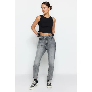 Trendyol Gray More Sustainable High Waist Mom Jeans