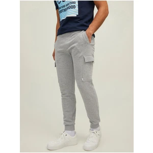 Light Grey Men's Mardle Sweatpants with Jack & Jones Gordon Pockets - Men