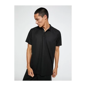 Koton Basic T-Shirt Polo Neck Buttoned Short Sleeves Quick-Drying Fabric.