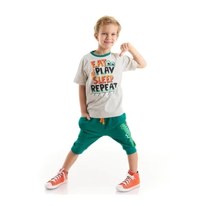 Denokids It's Game Time Alligator Boys T-shirt Capri Shorts Set