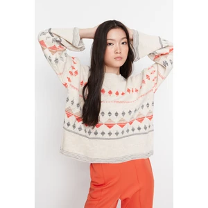 Trendyol Sweater - Beige - Regular fit