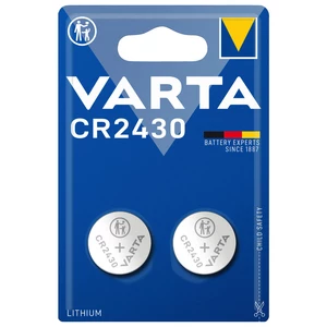 Knoflíková baterie Varta CR2430, lithium, 2 ks, 6430101402