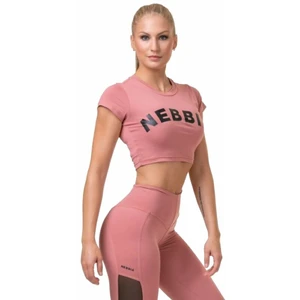 Nebbia Short Sleeve Sporty Crop Top Old Rose M