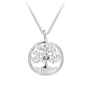 Preciosa Krásny strieborný náhrdelník Strom života Sparkling Tree of Life 5329 00 (retiazka, prívesok)