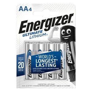 Lithiová baterie Energizer Hi Energy, typ AA, 3 + 1 zdarma