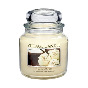 Village Candle Vonná sviečka v skle - Creamy Vanilla - Vanilková zmrzlina, stredná