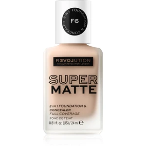 Revolution Relove Super Matte Foundation dlhotrvajúci zmatňujúci make-up odtieň F6 24 ml