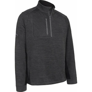 Callaway Mens Heather Stripe Fleece Black Heather S