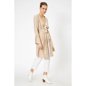 Koton Trench Coat - Ecru - Double-breasted