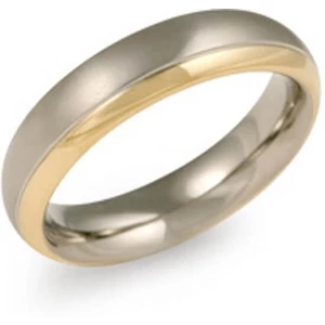 Boccia Titanium Pozlacený titanový snubní prsten 0130-08 62 mm
