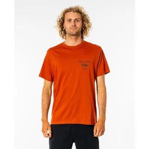 Tričko Rip Curl FADE OUT ICON TEE  Red Dirt