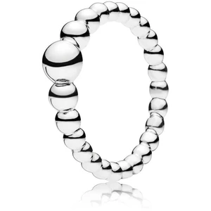Pandora Stříbrný korálkový prsten 197536 50 mm