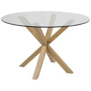 Jedálenský stôl so sklenenou doskou Actona Heaven, ⌀ 119 cm