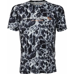 Savage Gear Tee Shirt Night UV T-Shirt Black Waterprint Black Waterprint XL