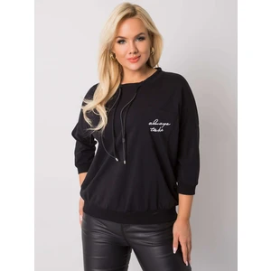 Larger black cotton sweatshirt