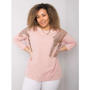 Dusty pink blouse with rhinestones