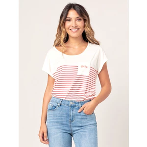 White Striped T-Shirt Rip Curl - Women