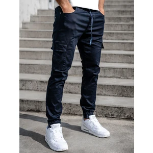 Pantaloni bleumarin joggers cargo Bolf TF016