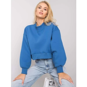 Basic dark blue women's sweatshirt