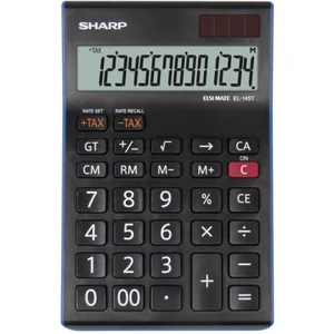 Kalkulačka kancelářská kalkulačka sharp el-145tbl, solární napájení