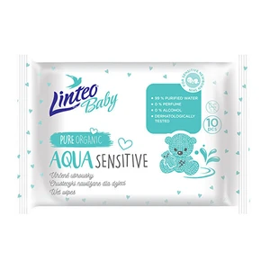 Linteo Vlhčené obrúsky Baby Aqua Sensitiv e 10 ks