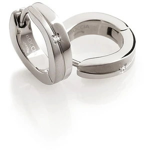 Boccia Titanium Titánové náušnice s diamantom 0563-03
