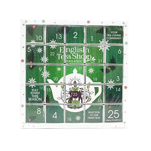 English Tea Shop Zelený Adventní kalendář PUZZLE 25 pyramidek