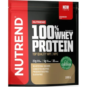 Práškový koncentrát Nutrend 100% WHEY Protein 1000g  jahoda