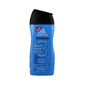 Adidas Sprchový gél a šampón pre mužov 3 v 1 Body Hair Face After Sport (Shower Gel & Shampoo) 250 ml