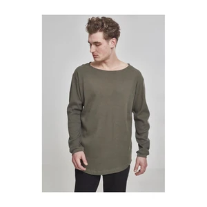 Long Shaped Waffle L/S Tee olive