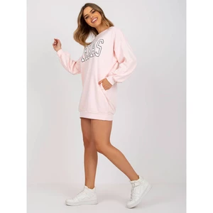 Light pink oversized sweatshirt with a printed design