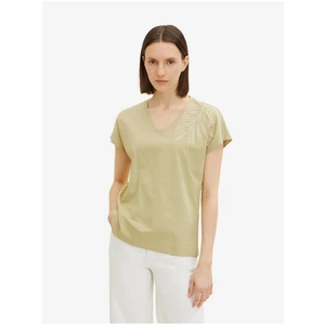 Light Green Women's T-Shirt Tom Tailor - Women