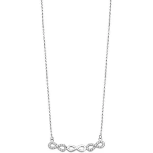 Lotus Silver Trblietavý strieborný náhrdelník s čírymi zirkónmi Nekonečno LP3316-1 / 1