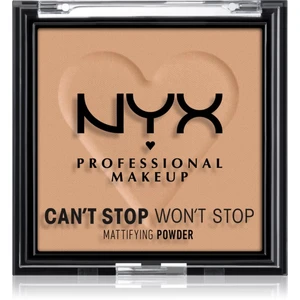 NYX Professional Makeup Can't Stop Won't Stop Mattifying Powder matující pudr odstín 06 Tan 6 g