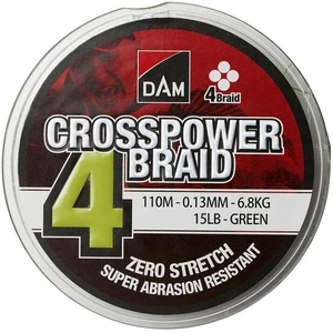 DAM pletená šňůra Crosspower 4-Braid 150m 0.20mm 9,9kg GREEN