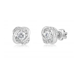 Cutie Jewellery Prekrásne kôstkové náušnice z bieleho zlata Z9001-3263-30-10-X-2